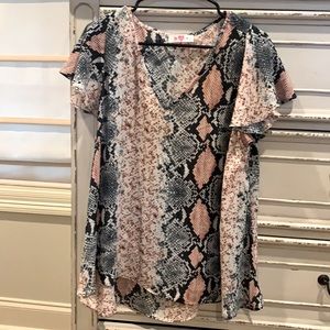 Buddy Love Snake Print Tunic Top
